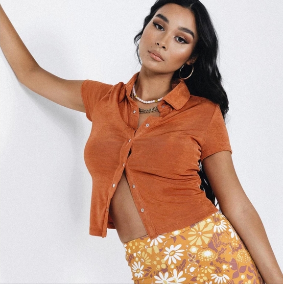 Princess Polly Tops - Princess Polly Harvey orange top